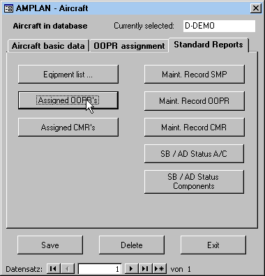 Standard reports
