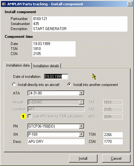 Install a component