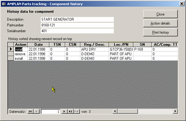 View component history